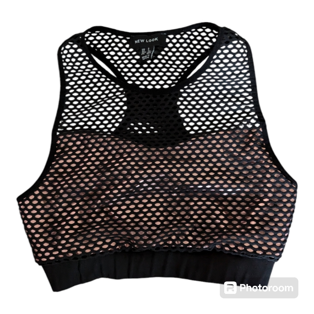 ASOS New Look Fishnet Crop Top